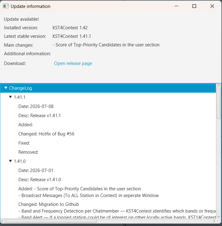 KST4Contest update notification